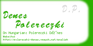 denes polereczki business card